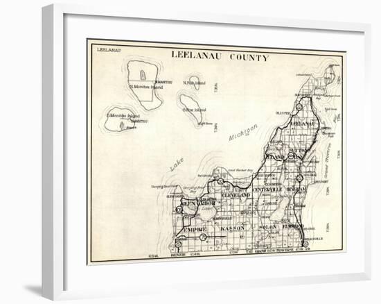 1930, Leelanau County, Empire, Kasson, Solon, Elmwood, Glen Arbor, Cleveland, Centerville, Bingham-null-Framed Giclee Print