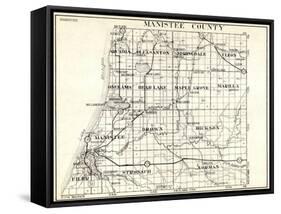 1930, Manistee County, Arcadia, Pleasanton, Springdale, Cleon, Onekama, Bear Lake, Maple Grove, Mic-null-Framed Stretched Canvas