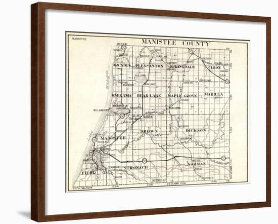 1930, Manistee County, Arcadia, Pleasanton, Springdale, Cleon, Onekama, Bear Lake, Maple Grove, Mic-null-Framed Giclee Print