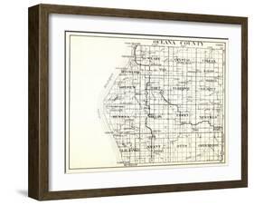 1930, Oceana County, Pentwater, Weare, Crystal, Colfax, Golden, Hart, Elbridge, Leavitt, Benona, Sh-null-Framed Giclee Print