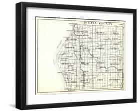 1930, Oceana County, Pentwater, Weare, Crystal, Colfax, Golden, Hart, Elbridge, Leavitt, Benona, Sh-null-Framed Giclee Print