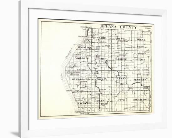 1930, Oceana County, Pentwater, Weare, Crystal, Colfax, Golden, Hart, Elbridge, Leavitt, Benona, Sh-null-Framed Giclee Print