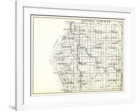 1930, Oceana County, Pentwater, Weare, Crystal, Colfax, Golden, Hart, Elbridge, Leavitt, Benona, Sh-null-Framed Giclee Print