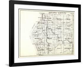 1930, Oceana County, Pentwater, Weare, Crystal, Colfax, Golden, Hart, Elbridge, Leavitt, Benona, Sh-null-Framed Giclee Print