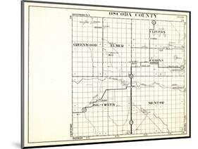 1930, Oscoda County, Greenwood, Elmer, Clinton, Comins, Big Creek, Mentor, Hardy, Luzerne, Michigan-null-Mounted Giclee Print