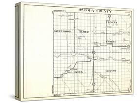 1930, Oscoda County, Greenwood, Elmer, Clinton, Comins, Big Creek, Mentor, Hardy, Luzerne, Michigan-null-Stretched Canvas