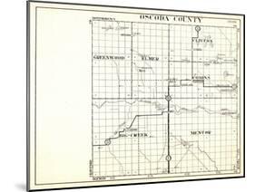1930, Oscoda County, Greenwood, Elmer, Clinton, Comins, Big Creek, Mentor, Hardy, Luzerne, Michigan-null-Mounted Giclee Print