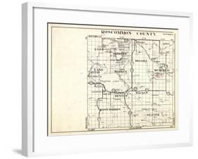 1930, Roscommon County, Lyon, Gerrish, Higgins, Lake, Markey, Richfield, Denton, Roscommon, Backus-null-Framed Giclee Print