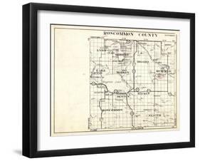 1930, Roscommon County, Lyon, Gerrish, Higgins, Lake, Markey, Richfield, Denton, Roscommon, Backus-null-Framed Giclee Print