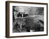 1930 Triumph Super 7 on a Stone Bridge in Rural England, 1930's-null-Framed Premium Photographic Print