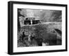 1930 Triumph Super 7 on a Stone Bridge in Rural England, 1930's-null-Framed Premium Photographic Print