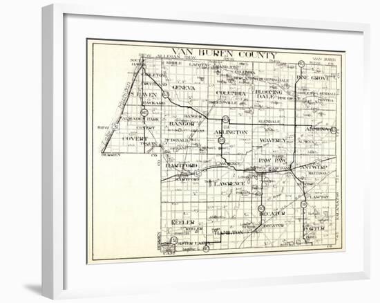 1930, Van Buren County, Geneva, Columbia, Bloomingdale, Pine Grove, Hartford, Keeler, Hamilton, Dec-null-Framed Giclee Print