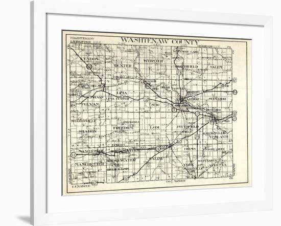 1930, Washtenaw County, Lyndon, Dexter, Webster, Salem, Superior, Ann Arbor, Bridgewater, Saline, M-null-Framed Giclee Print