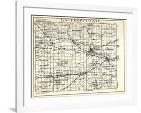 1930, Washtenaw County, Lyndon, Dexter, Webster, Salem, Superior, Ann Arbor, Bridgewater, Saline, M-null-Framed Giclee Print