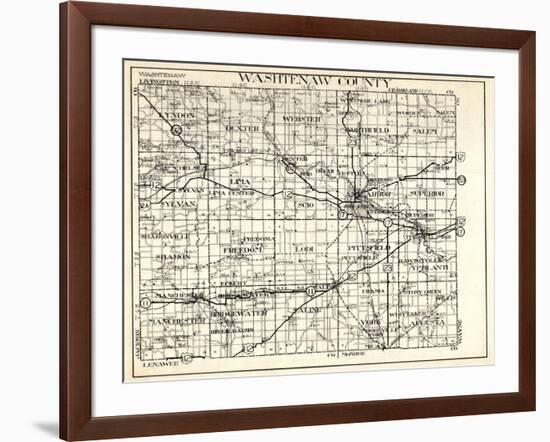 1930, Washtenaw County, Lyndon, Dexter, Webster, Salem, Superior, Ann Arbor, Bridgewater, Saline, M-null-Framed Giclee Print