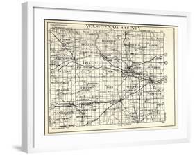 1930, Washtenaw County, Lyndon, Dexter, Webster, Salem, Superior, Ann Arbor, Bridgewater, Saline, M-null-Framed Giclee Print