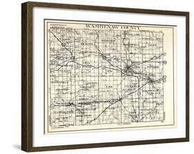 1930, Washtenaw County, Lyndon, Dexter, Webster, Salem, Superior, Ann Arbor, Bridgewater, Saline, M-null-Framed Giclee Print