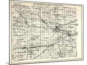 1930, Washtenaw County, Lyndon, Dexter, Webster, Salem, Superior, Ann Arbor, Bridgewater, Saline, M-null-Mounted Giclee Print