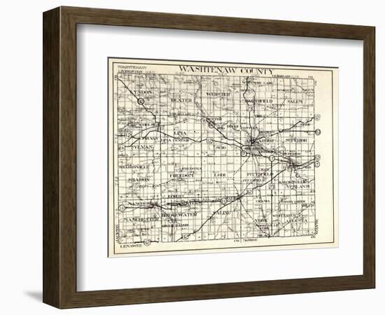 1930, Washtenaw County, Lyndon, Dexter, Webster, Salem, Superior, Ann Arbor, Bridgewater, Saline, M-null-Framed Giclee Print