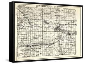 1930, Washtenaw County, Lyndon, Dexter, Webster, Salem, Superior, Ann Arbor, Bridgewater, Saline, M-null-Framed Stretched Canvas