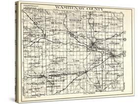 1930, Washtenaw County, Lyndon, Dexter, Webster, Salem, Superior, Ann Arbor, Bridgewater, Saline, M-null-Stretched Canvas