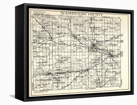 1930, Washtenaw County, Lyndon, Dexter, Webster, Salem, Superior, Ann Arbor, Bridgewater, Saline, M-null-Framed Stretched Canvas