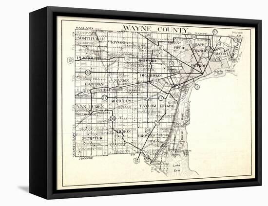 1930, Wayne County, Northville, Livonia, Plymouth, Van Huren, Romulus, Taylor, Browns Town, Sumpter-null-Framed Stretched Canvas