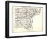 1930, Wayne County, Northville, Livonia, Plymouth, Van Huren, Romulus, Taylor, Browns Town, Sumpter-null-Framed Giclee Print