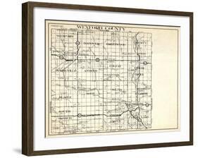 1930, Wexford County, Hanover, Greenwood, Liberty, Springville, antioch, Colfax, Slagle, Boon, Selm-null-Framed Giclee Print