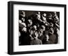 1930s-1940s Elevated View of Group Crowd of Men All Wearing Hats-null-Framed Photographic Print