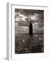 1930s-1940s Empire State Building Silhouetted Against High Gathering Storm Clouds Covering NYC-null-Framed Photographic Print