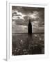 1930s-1940s Empire State Building Silhouetted Against High Gathering Storm Clouds Covering NYC-null-Framed Photographic Print