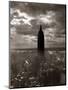 1930s-1940s Empire State Building Silhouetted Against High Gathering Storm Clouds Covering NYC-null-Mounted Photographic Print