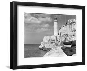1930s-1940s Lighthouse at Morro Castle Havana Bay Havana Cuba-null-Framed Photographic Print