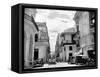 1930s-1940s Street Scene Cars Trolley Havana Cuba-null-Framed Stretched Canvas