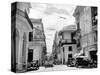 1930s-1940s Street Scene Cars Trolley Havana Cuba-null-Stretched Canvas