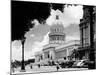 1930s-1940s the Capital Building Street Scene with Pedestrians Trees Lamps Motorcars and Sculpture-null-Mounted Photographic Print