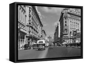 1930s-1940s the Diagonal Norte or the Avenida Roque Saenz Pena Buenos Aires, Argentina-null-Framed Stretched Canvas