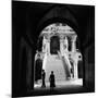 1930s-1940s Venice, Italy Doge's Palace View Through Archway to Staircase with Statues of Neptune-null-Mounted Photographic Print