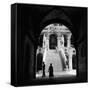 1930s-1940s Venice, Italy Doge's Palace View Through Archway to Staircase with Statues of Neptune-null-Framed Stretched Canvas