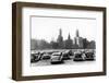 1930s AUTOMOBILES ON MICHIGAN AVENUE PARKING LOT WITH SKYLINE OF BUILDINGS IN BACKGROUND CHICAGO...-H. Armstrong Roberts-Framed Photographic Print