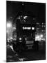 1930s Double Decker 5th Avenue Bus at Night Near Flatiron Building New York City-null-Mounted Photographic Print