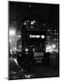 1930s Double Decker 5th Avenue Bus at Night Near Flatiron Building New York City-null-Mounted Photographic Print