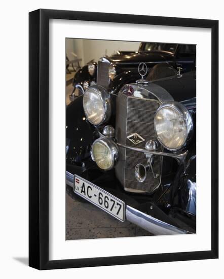 1930s-Era Mercedes Cars, Riga Motor Museum, Riga, Latvia-Walter Bibikow-Framed Photographic Print