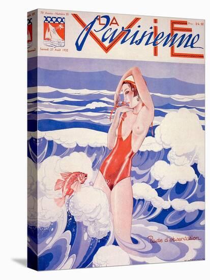 1930s France La Vie Parisienne Magazine Cover-null-Stretched Canvas