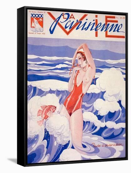 1930s France La Vie Parisienne Magazine Cover-null-Framed Stretched Canvas