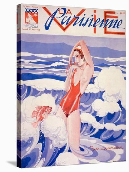 1930s France La Vie Parisienne Magazine Cover-null-Stretched Canvas