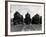 1930s Head-On Shot of Three Steam Engine Train Locomotives on Tracks-null-Framed Photographic Print