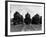 1930s Head-On Shot of Three Steam Engine Train Locomotives on Tracks-null-Framed Photographic Print