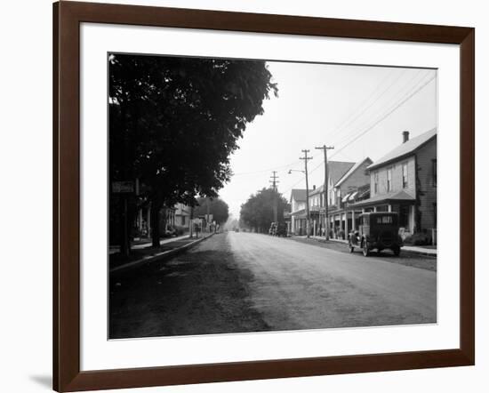 1930s Jennerstown Pennsylvania Looking Down the Main Street of This Small Town-null-Framed Photographic Print